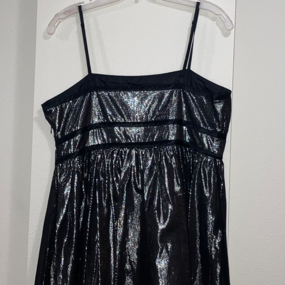 Calvin klein black and metallic silver spaghetti strap dress - Picture 5 of 9